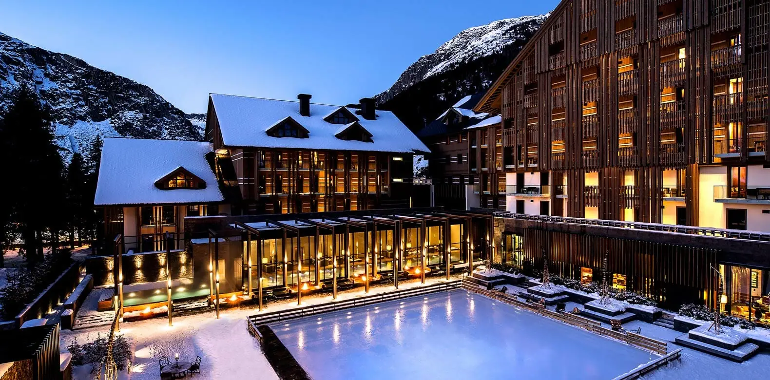 The Courtyard Ice Rink in Winter