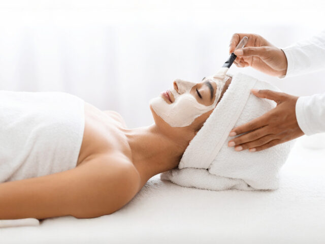 Young Indian Lady Undergoes A Facial Skin Care Procedure