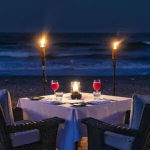 Beachfront Dining Overlooking The Gulf Of Oman