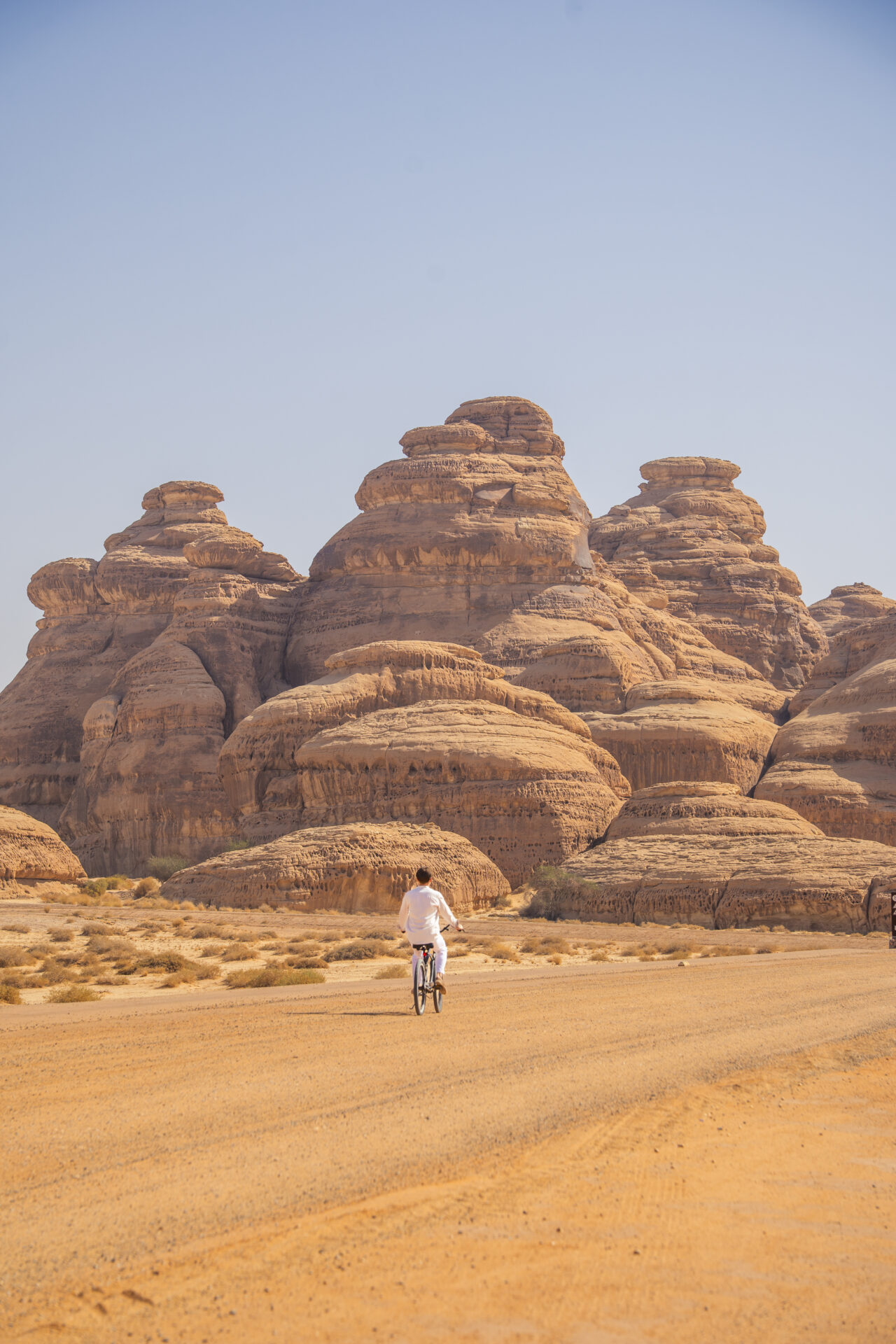 Chedi Hegra Desert cycling images