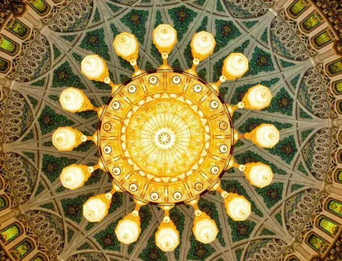 Chandelier Of The Grand Mosque Near The Chedi Muscat