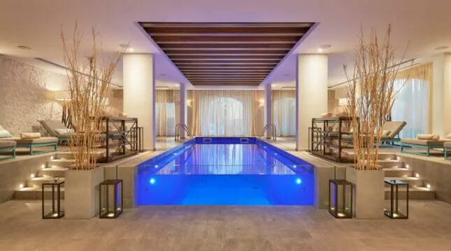 The Spa Indoor Pool – The Chedi Lustica Bay Hotel – Montenegro 15