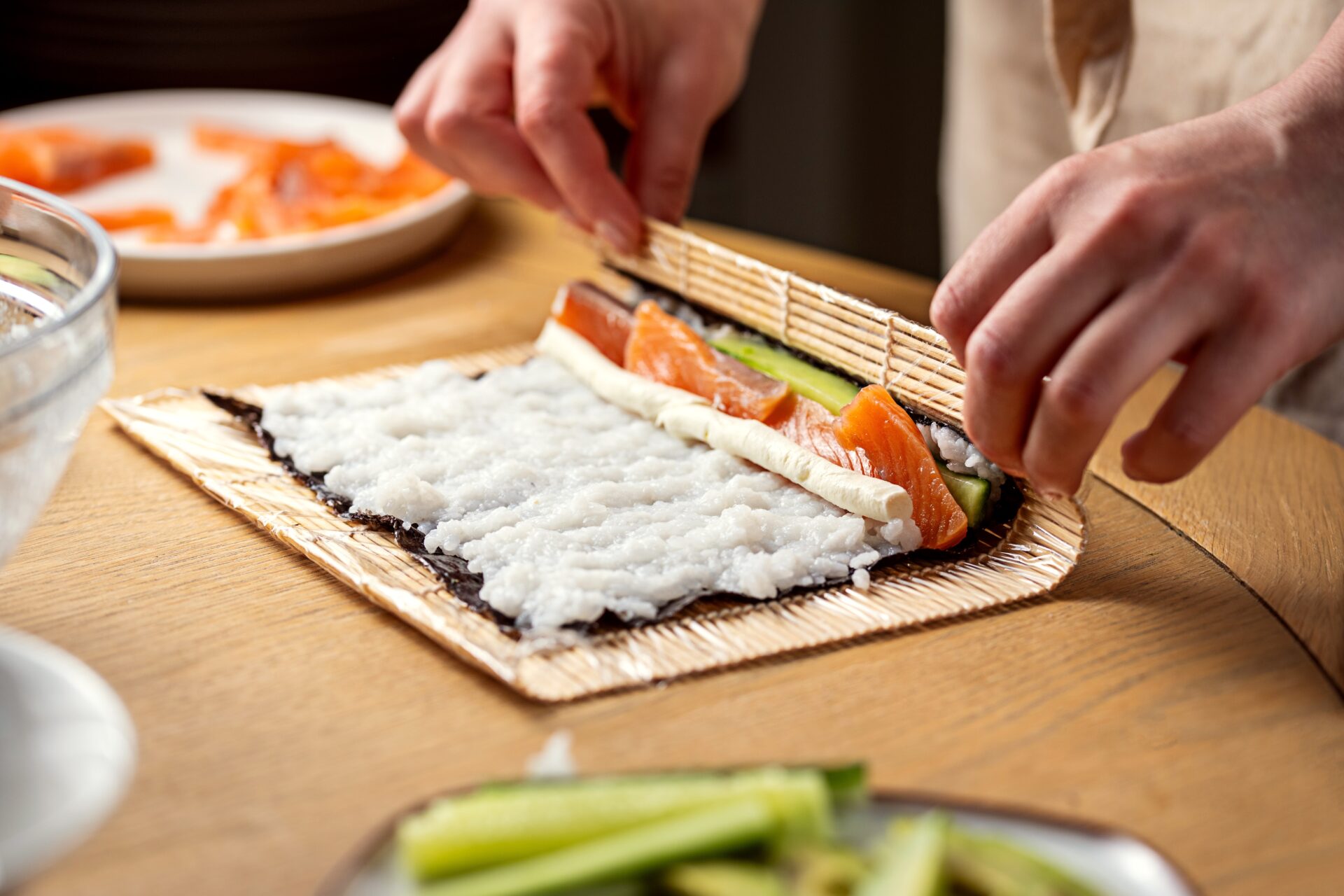 Making,Sushi,
